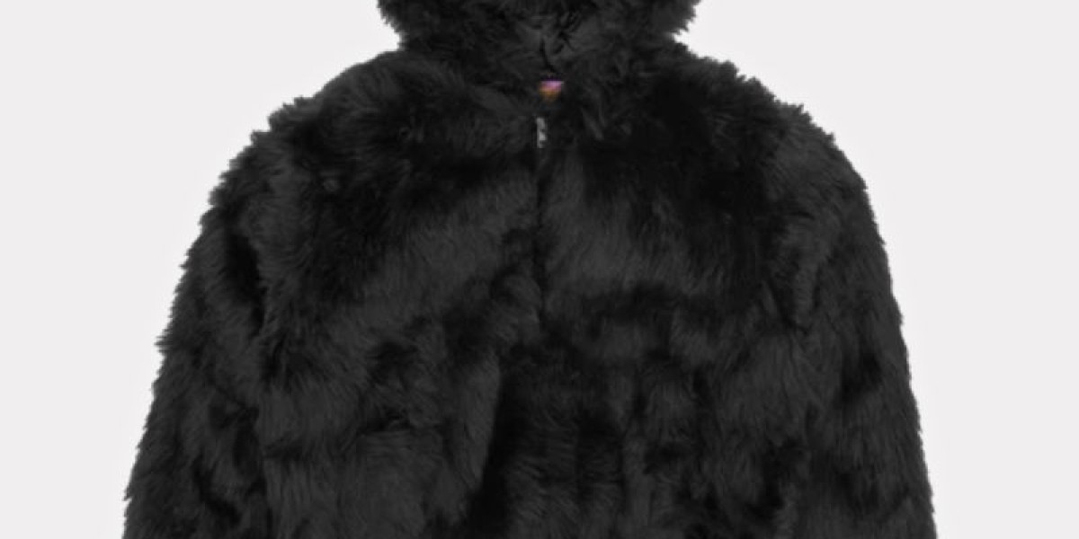 CORTEIZ Black Fur Hooded Jacket – The Ultimate Winter Statement Piece for Winter Season