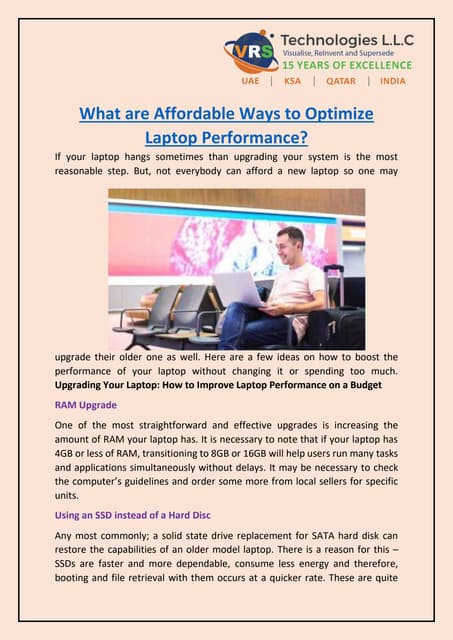 What are Affordable Ways to Optimize Laptop Performance? | PDF