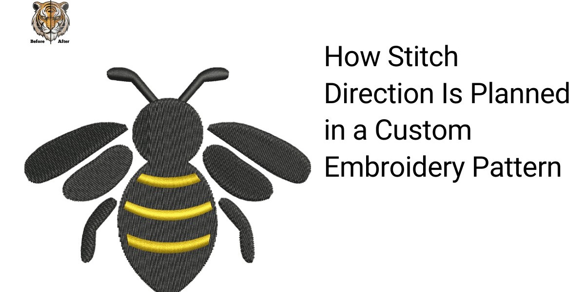 How Stitch Direction Is Planned in a Custom Embroidery Pattern