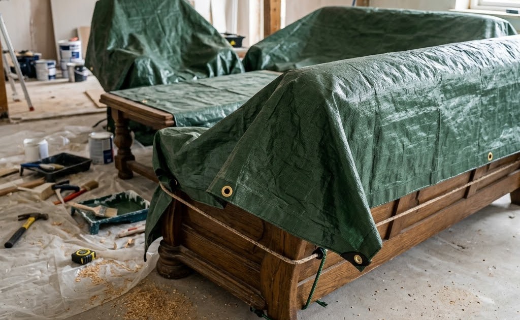 Premium Tarpaulins Protect Furniture During Home Work