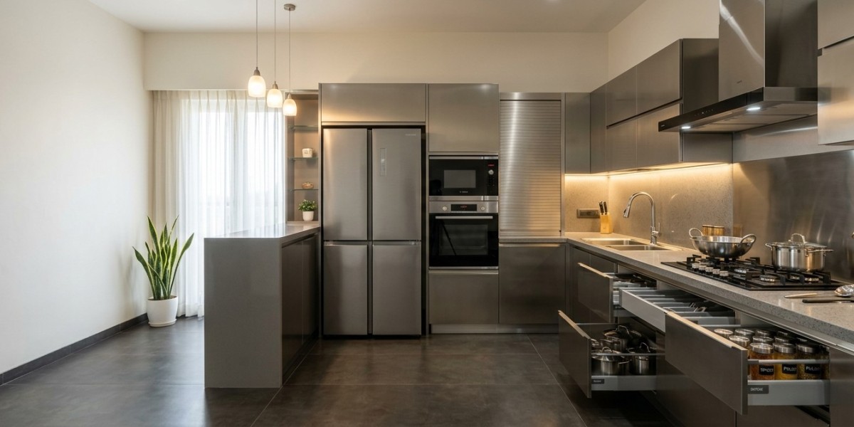 Stainless Steel Modular Kitchens: Contemporary, Sturdy, and Sanitary Kitchen Design