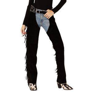 Womens Fringe Chaps | Womens Leather Chaps With Fringe