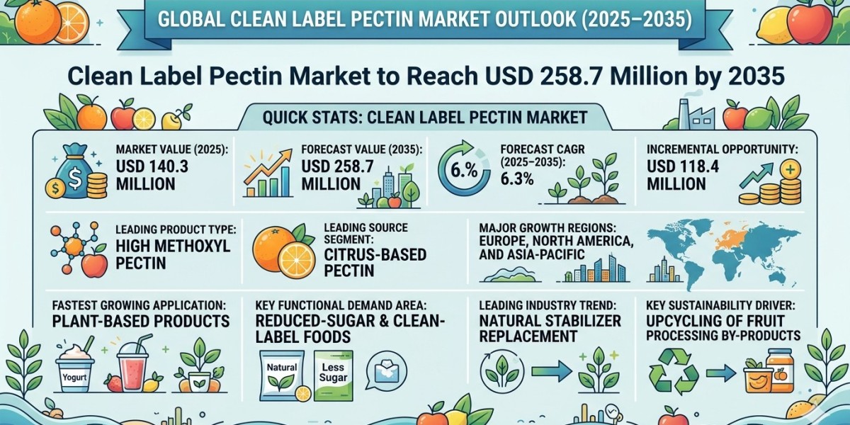 Clean Label Pectin Market to Reach USD 258.7 Million by 2035