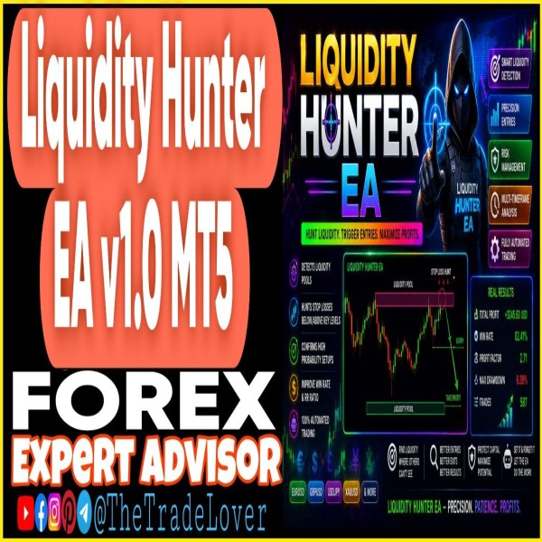 Liquidity Hunter EA v1.0 MQ5 Source Code (Works on Build 5836) | Forex Robot | MT5 Expert Advisor - The Trade Lovers