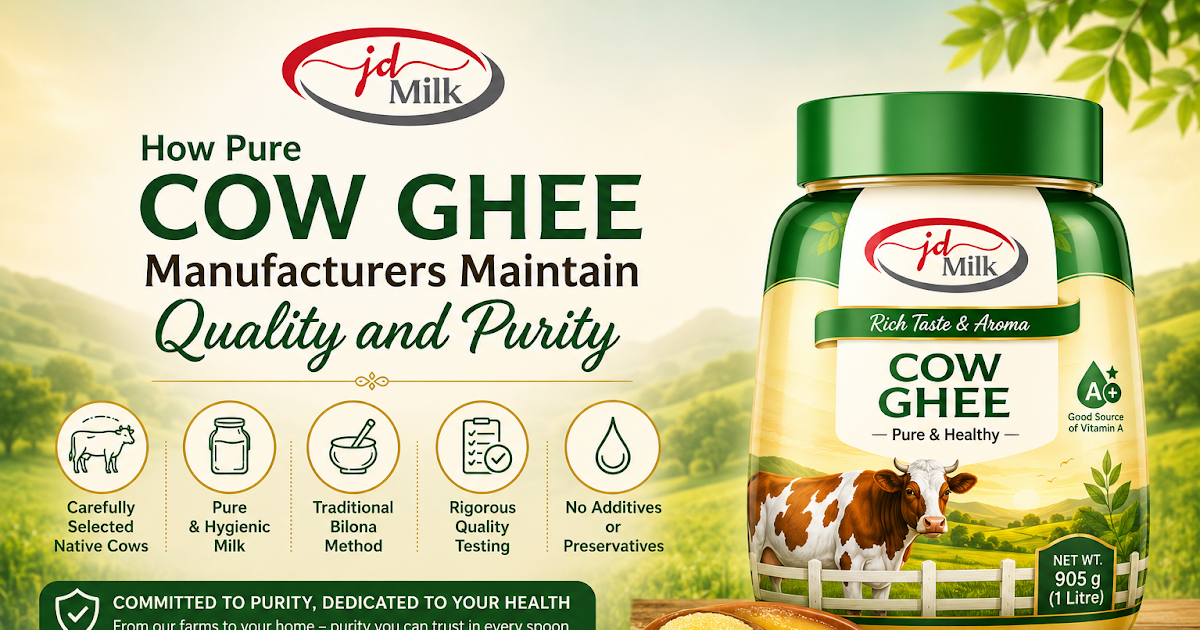 How Pure Cow Ghee Manufacturers Maintain Quality and Purity