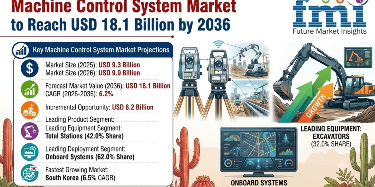 Machine Control System Market to Reach USD 18.1 Billion by 2036
