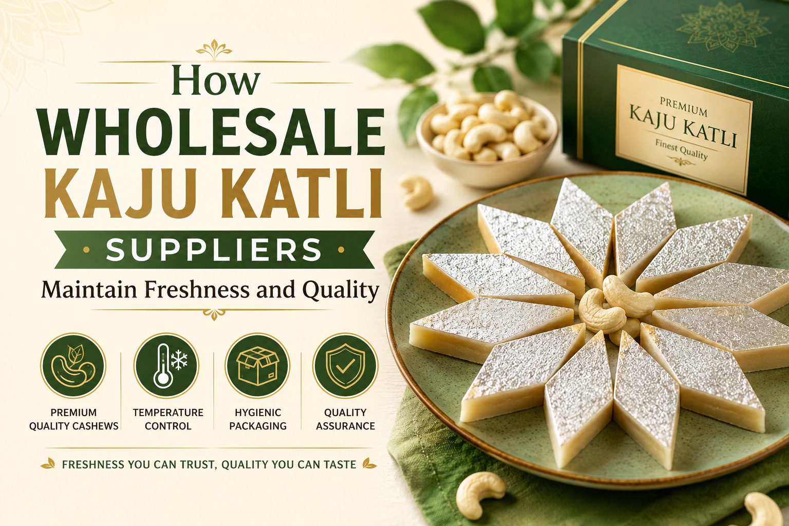 How Wholesale Kaju Katli Suppliers Maintain Freshness and Quality