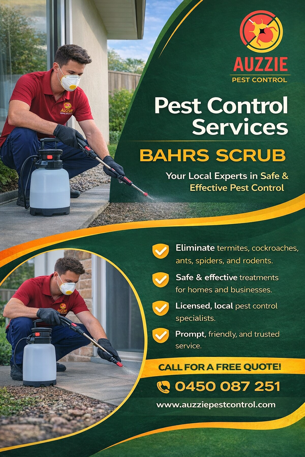 Pest Control Services Bahrs Scrub - Auzzie Pest Control