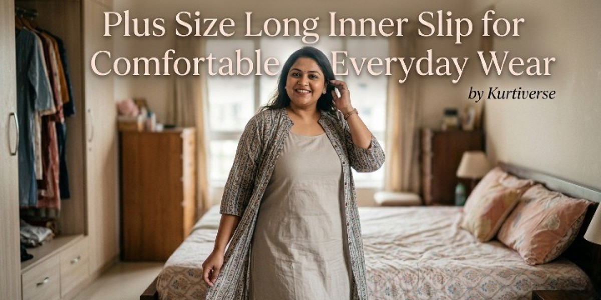 Kurtiverse Plus Size Long Inner Slip for Comfortable Everyday Wear