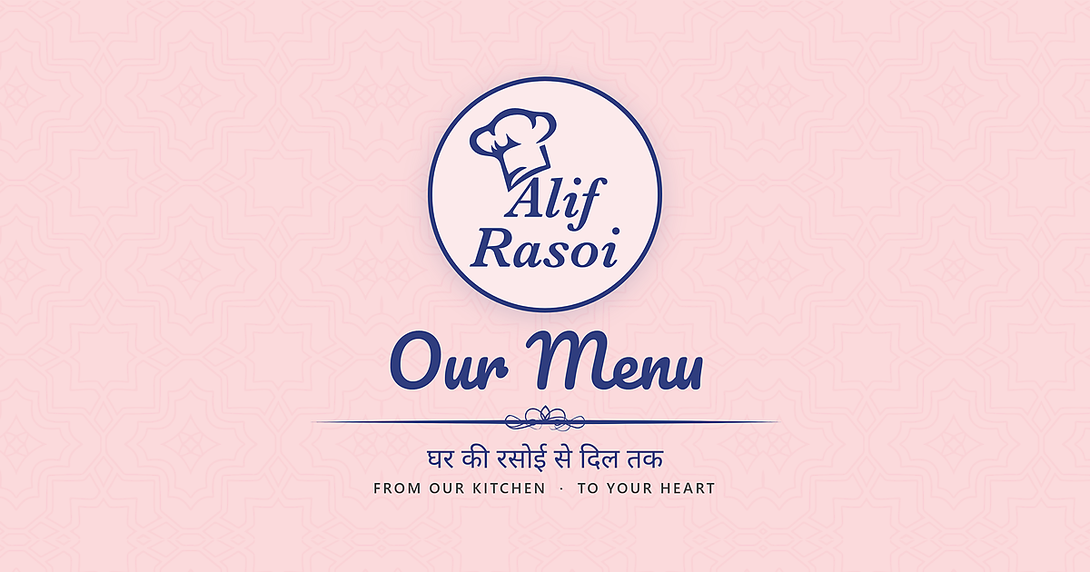 Indian Food Menu in Singapore — 138+ Dishes — Alif Rasoi