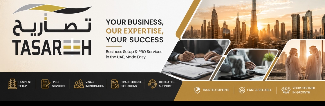 Tasareeh Business Cover Image