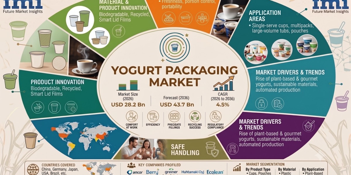 Yogurt Packaging Market to Reach USD 43.7 Billion by 2036 | Driven by Cups Product Segment Holding a Dominant 34.0% Shar