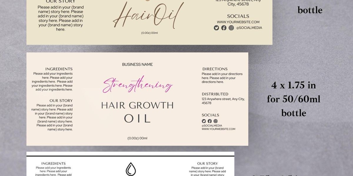 Hair Serum Tags for Simple Product Branding Design