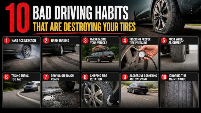 10 Bad Driving Habits That Are Destroying Your Tires