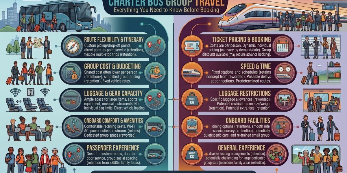 Charter Bus vs. Train: The Ultimate Guide to Affordable Group Transportation