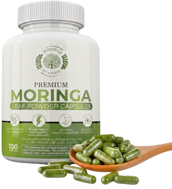 Buy Moringa Leaf Powder Capsules Natural Superfood Supplement