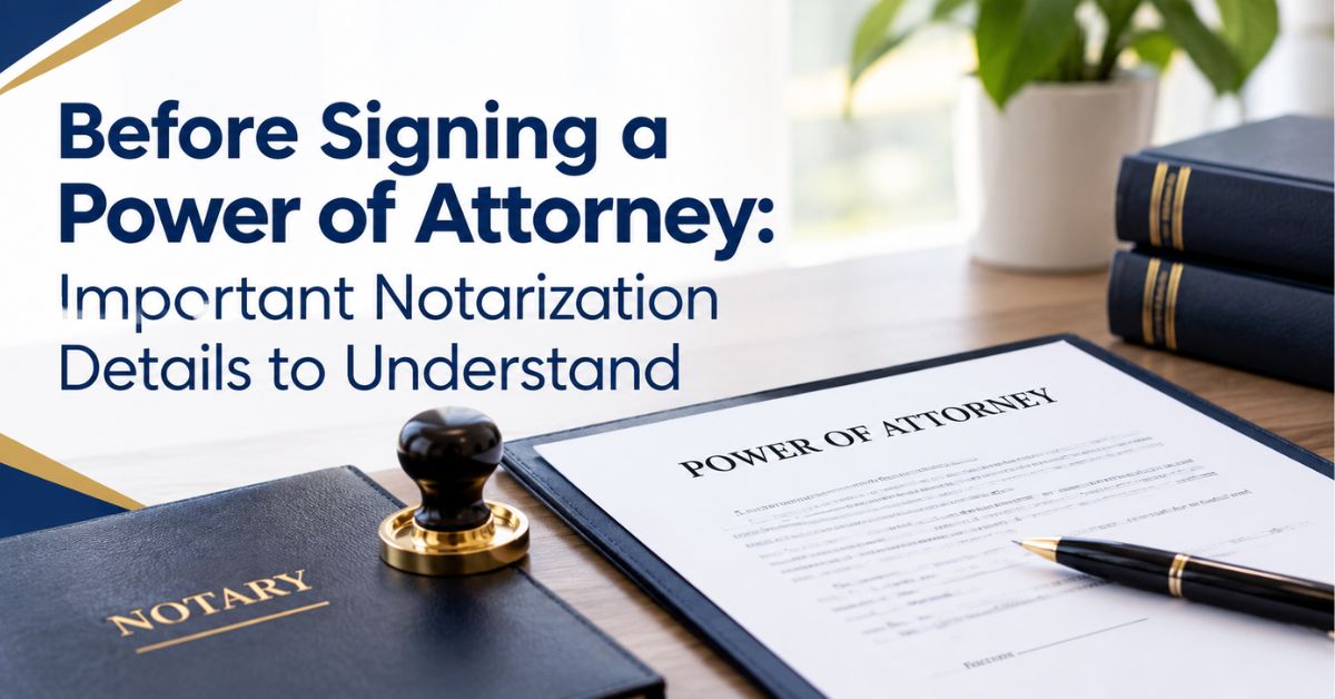 Before Signing a Power of Attorney: Important Notarization Details to Understand – Daily Journal  Info