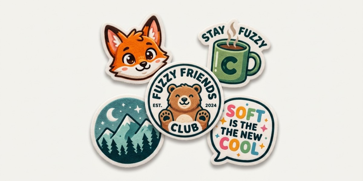 Soft Flocked Velvet Custom Fuzzy Stickers for Creative Branding